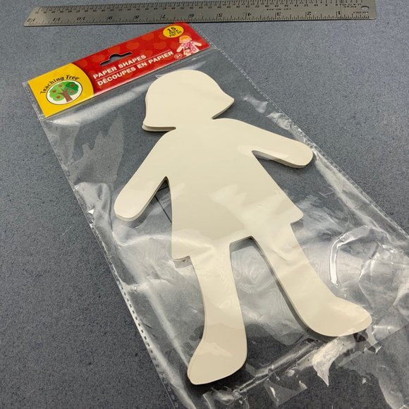 Blank Girl Paper Shapes Lot of 12 Pieces Color Your Own BTS - Picture 1 of 3